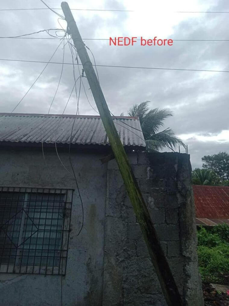 NONECO Maintenance Activity: Re-erection and Replacement if secondary poles