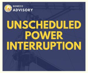 noneco unscheduled unplanned power interruption