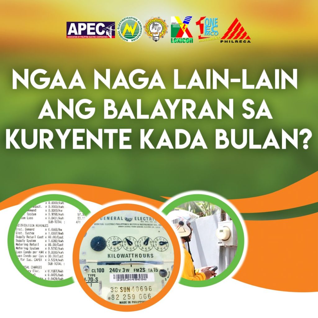 NONECO Infographics: NGAA NAGA LAIN-LAIN ANG BALAYRAN SA KURYENTE KADA BULAN?