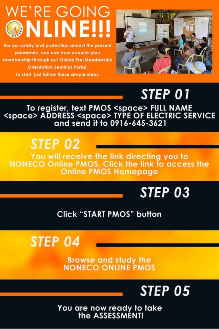 STEPS FOR NONECO ONLINE PMOS