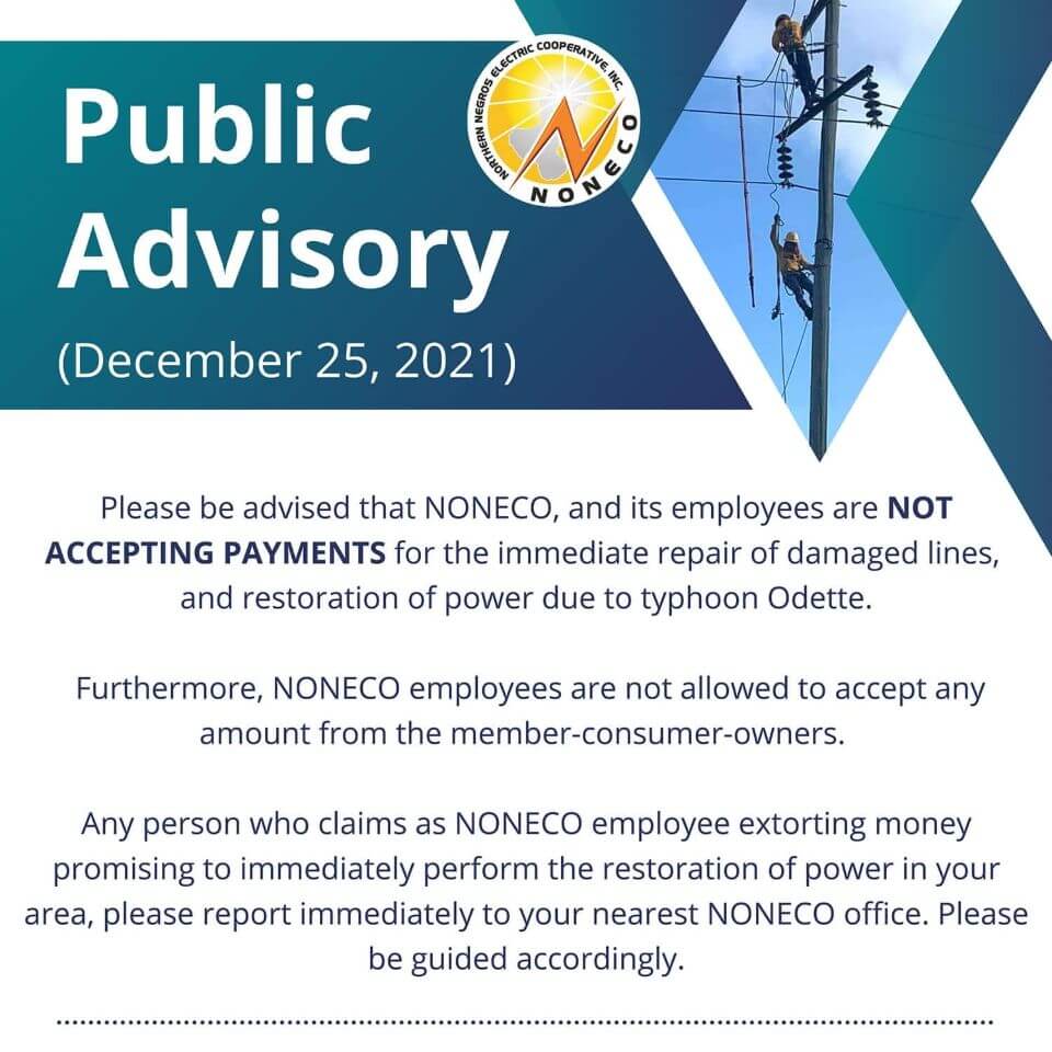 NONECO Advisory December 25, 2021