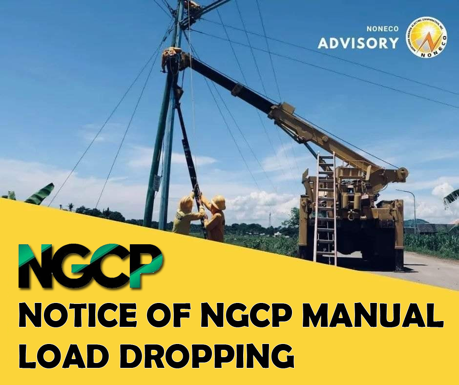 NOTICE OF NGCP MANUAL LOAD DROPPING