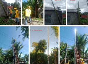 NONECO Maintenance Activity: Re-erection and Replacement if secondary poles