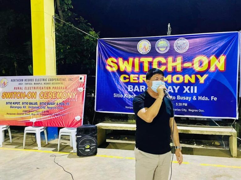 SWITCH-ON CEREMONY AT HDA. NASIPUNAN, BRGY. 12, VICTORIAS CITY