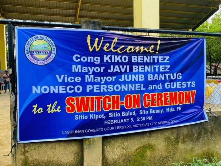 SWITCH-ON CEREMONY AT HDA. NASIPUNAN, BRGY. 12, VICTORIAS CITY