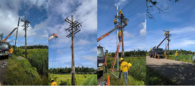 NONECO Maintenance Activity: Replacement of rotten primary pole at Brgy. Tortosa, Manapla