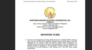INVITATION TO BID for the Procurement of 20 MW Baseload