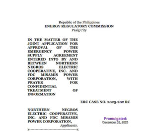 ERC CASE NO. 2025-202 RC ORDER​