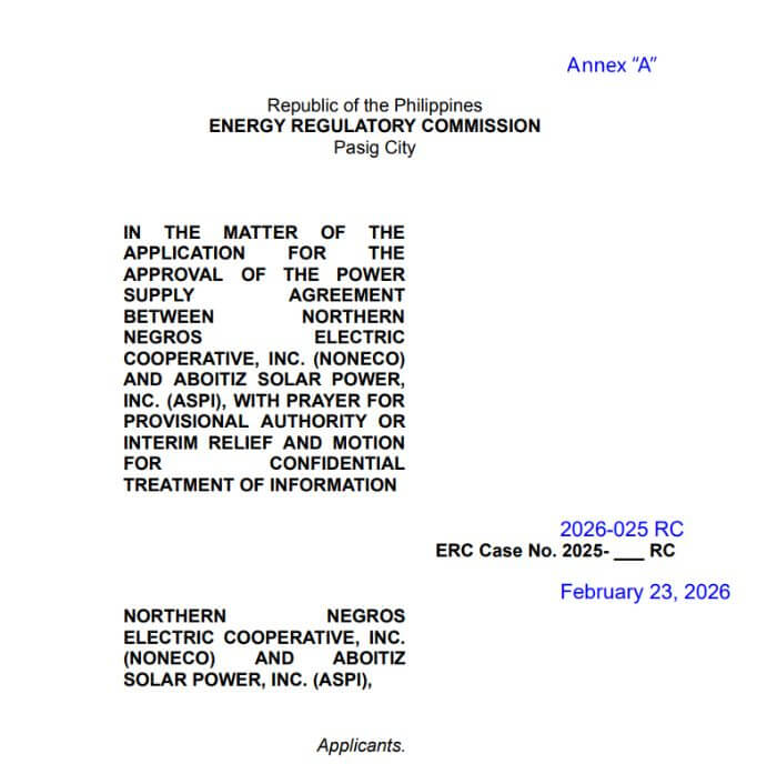 ERC Case 2026-024 RC Annex A