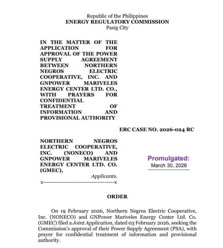 ERC CASE NO. 2026-024 RC